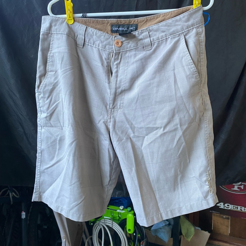O'Neill Men's Light Gray Flat Front Shorts